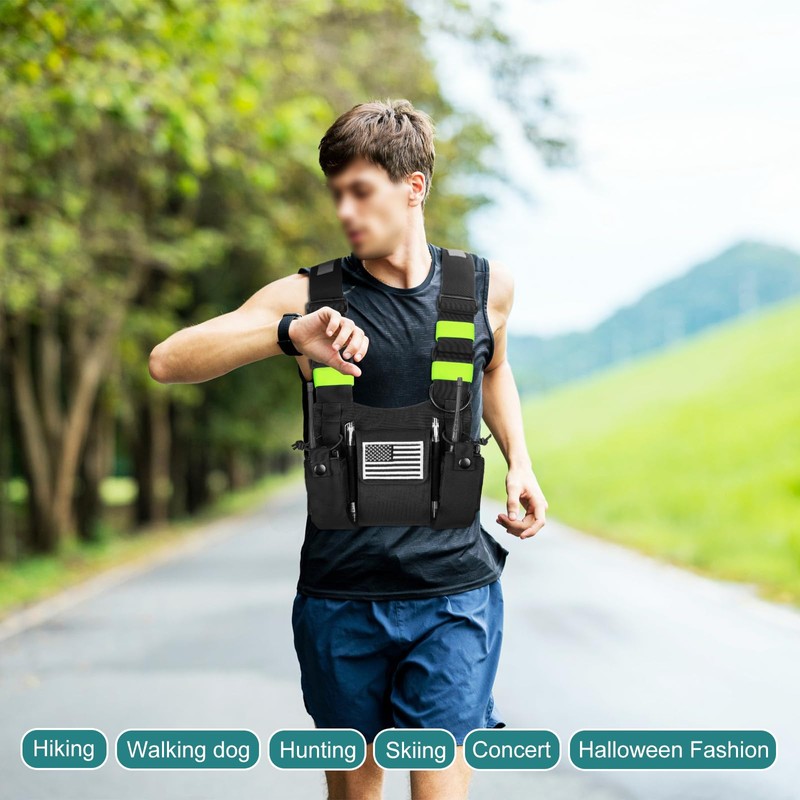 abcGoodefg Radio Chest Harness with Reflective Strips Radio Shoulder Vest