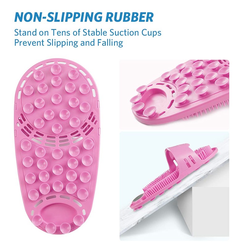 meidong Silicone Shower Foot Scrubber Personal Foot Massage and Cleaning,