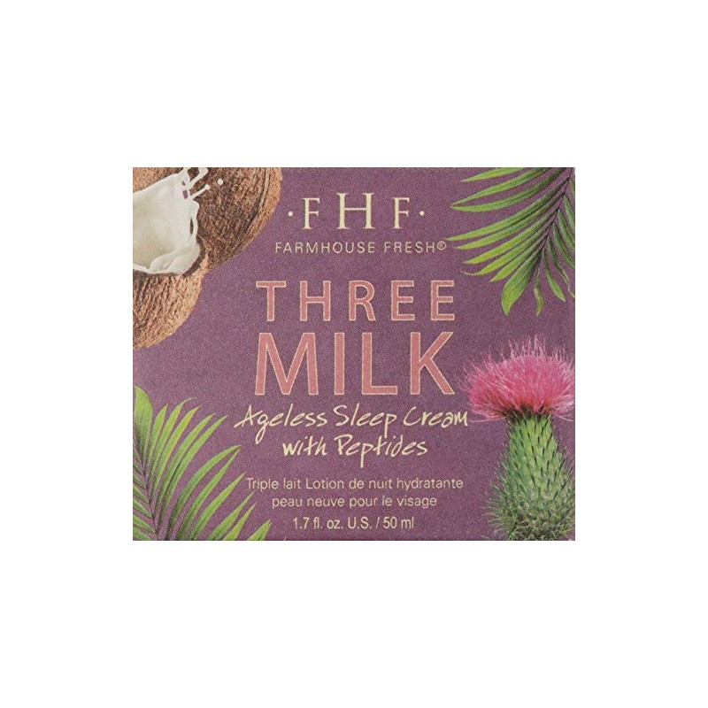 FarmHouse Fresh Three Milk Ageless Sleep Cream con Péptidos, 1.7
