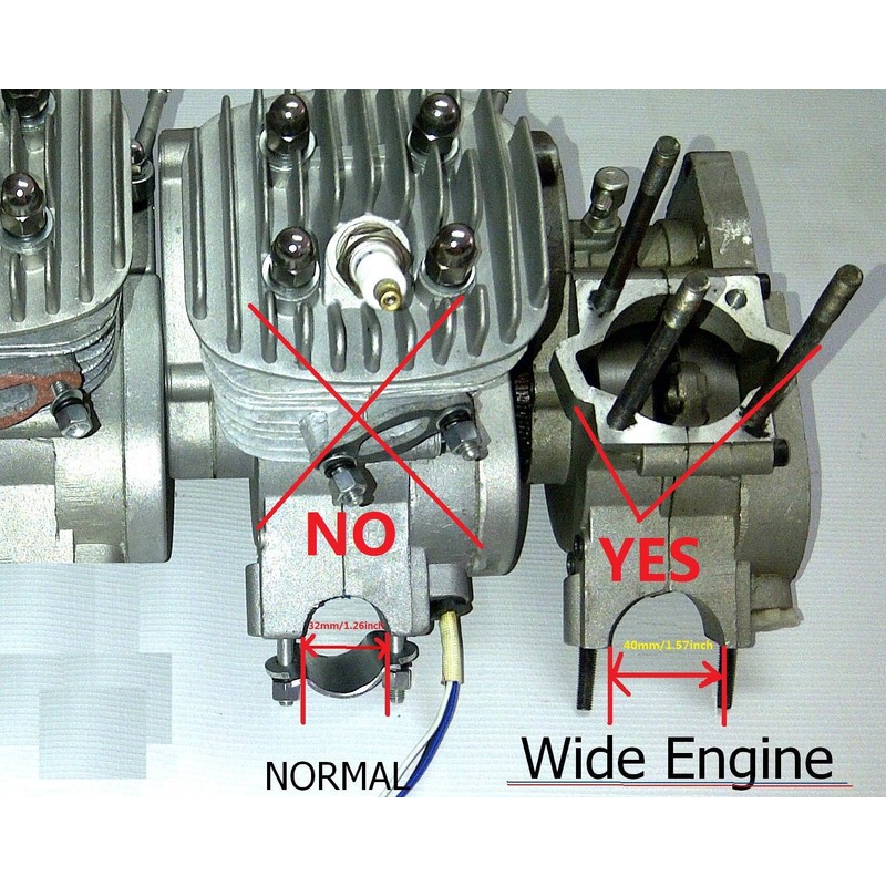 Motor Mount Block and Studs Set for 66cc/80cc gas engine