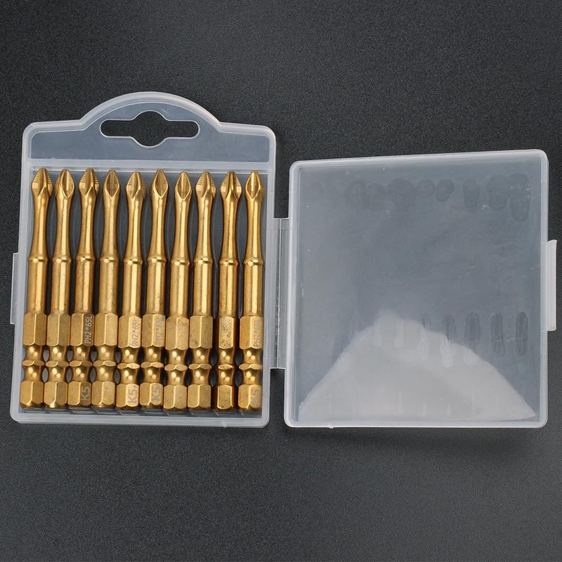 AUTOTOOLHOME 2-1/2 inch Titanium Coated Magnetic PH2 Anti Slip Screwdriver