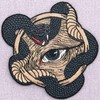 All Seeing Eye with Snake Boa Patch Embroidered Applique Badge