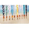 Senlly Neck Lanyard Strip with Genuine Leather for Keys, ID