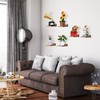 PHOENANCEE 12.7x10x4cm, Wooden Square Floating Shelves, Compact Style Mini Wall