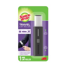 Scotch-Brite Mini Travel Lint Roller, Works Great On Pet Hair, 1 Roller, 30 Sheets