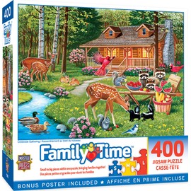 Masterpieces 400 Piece Jigsaw Puzzle for Adults, Family, Or Kids - Creekside Gathering - 18"x24"