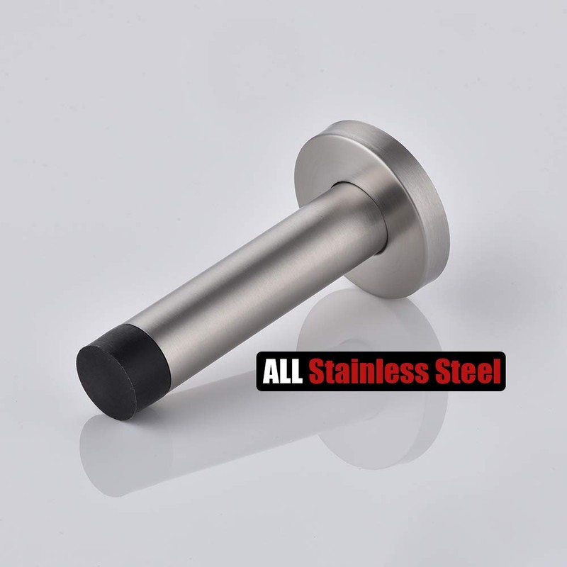 JQK Door Stopper, 304 Stainless Steel Thicken 1mm Sound Dampening