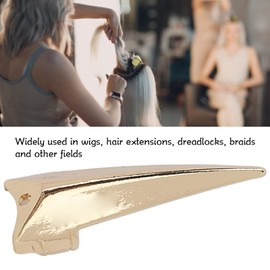 Hair Finger Parting Tool, Hair Parting Stitch Braid Tool, Alloy Durable Dreadlocks Braids Selecting Ring for Wigs Extensions Dress, Metal Hair Sectioning Ring (Golden)