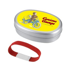 Gakken Staefl K20001 Curious George Aluminum Lunch Box, 12.5 fl oz (370 ml), Bicycle