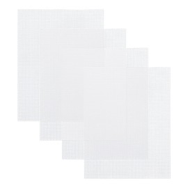 Caydo 4 Pieces 7 Count Plastic Mesh Canvas Sheets for DIY Projects, Knit Crochet Projects and Make Aquarium Dividers (25 x 33 cm)