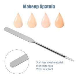 Stainless Steel Makeup Spatula, Liquid Spatula Ergonomic Nail Art Stirring Artist Makeup Tool Makeup Mixing Palette Makeup Plate Makeup Spatula, Foundation Spatula for Even Application of Foundation