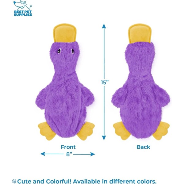 Best Pet Supplies Crinkle Dog Toy No Stuffing Duck Squeaker