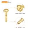 sourcing map Wood Screws M2 x 10mm Slotted Round Head