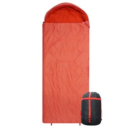 VESPERBUDDY Jumbo Sleeping Bag for Adult&Kids,Cold&Warm Weather with Compression Sack and Water Resistant for Family Camping,Travel and Car Camping (Pink with Left Hand)