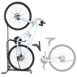 YueTong Vertical Bike Stand, 2 Bike Rack Garage, Upright and Horizontal, Indoor Bicycle Storage for Floor.