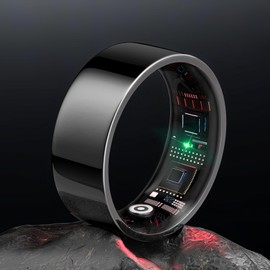 IUHFSIFS Smart Ring 4th Generation, Industry No.1 - Measurement Error 0, Sports Specific - SGS Certified, Smart Ring for Women Men Sleeping, Heart Rate, SpO2, IP68 Waterproof, 200 Modes for Android