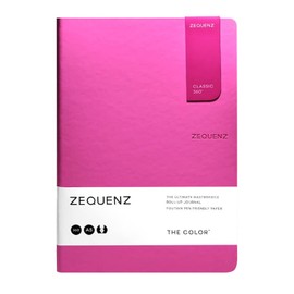 Zequenz Notebook - The Color A5-14.8 x 21.0 cm, Dots, Magenta, 100 Sheets, 80 gsm, Cream Paper, 360° Flat, Filler-Friendly, Soft Cover
