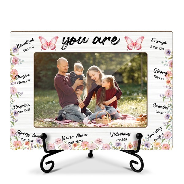 Christian Picture Frame, Inspirational Scripture Picture Frame, Wooden Photo Frame