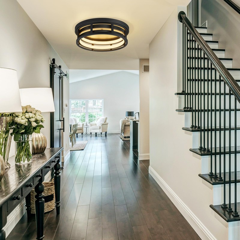 ZHU YAN LED Flush Mount Ceiling Light Fixture,Modern Hallway Light