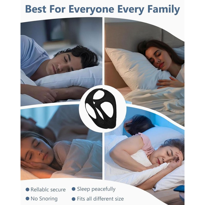 KGDUYC 1 pcs Anti Schnarchen Kinnriemen,Anti Snoring Chin Strap,Antischnarch Band,Schnarchstopper