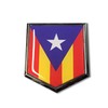 Catalonia Catalunya Flag Domed Chrome Emblem Proud Flag Car 3D