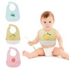 ZHIYUEYEYP 3 Pieces Baby Silicone Bibs, Soft Silicone Feeding Bibs,