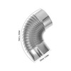 SEWACC 2pcs Stainless Steel Elbow Exhaust Pipe for Outdoor Stove