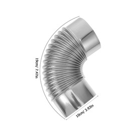 SEWACC 2pcs Stainless Steel Elbow Exhaust Pipe for Outdoor Stove Leak Resistant Chimney Connector User Friendly Heaters and Range Hoods