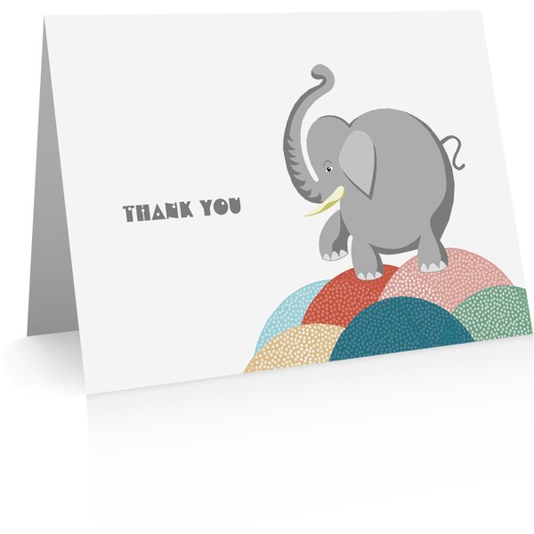 Elephant Thank You Cards (24 Cards and Envelopes) Elephant Cards