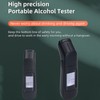 Breathalyzer Black Portable Mini Dustproof High Accuracy Rechargeable Blowing Special