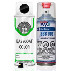 ERA Paints 040/9040 - Black for MERCEDES Exact Match Automotive Spray Paint Spray - Essential Kit w/ 2K 3680061 Clearcoat