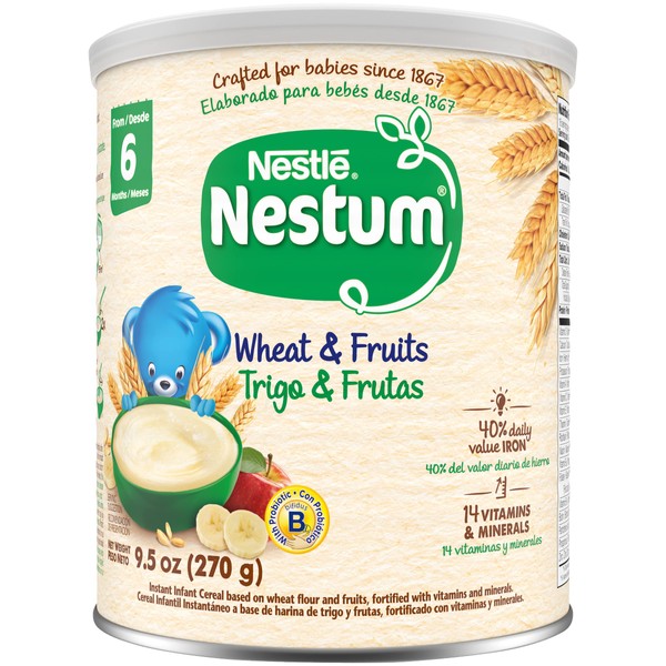 Nestle Nestum Infant Cereal Wheat and Fruits, 9.5 Ounce (Pack