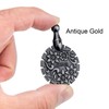 2 Pieces Yarn Cutter Pendants Antique Gold Silver Metal Thread