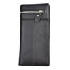 Le'aokuu Mens Genuine Leather Organizer Checkbook Card Case Bifold Wallet