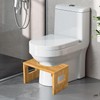 KingPavonini Bamboo Toilet Stool Squat 7in & 9in Adjustable Heights,