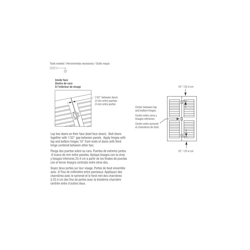 Prime-Line N 72738 Bi-Fold Door Non-Mortise Hinge, Matte Black, 2