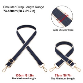 Long Keeper Wide Bag Strap - Adjustable Replacement Shoulder Strap Handbag Shoulder Bag Strap Guitar Style Cross Body Bag Strap for Purse Shoulder Bag Long Bag (Blue)