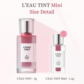 BBIA L’EAU Tint – Glossy & Glow Lip Stain Watery Lip Tint Non-Sticky High Shine Finish Long-lasting Moisturizing Lightweight Natural Daily Use Vegan Korean Makeup (06 PINK L'EAU - MINI)