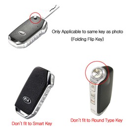 LIGHTKOREA fob Remote Flip Folding Key Case Protector Silicone Cover Compatible with Kia 2019 2020 Sportage Cerato Forte Sports GT Sorento Soul Niro Telluride (Yellow)