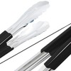 HINMAY 3 Pack Kitchen Tongs with Comfort-Grip Handle Heavy Duty