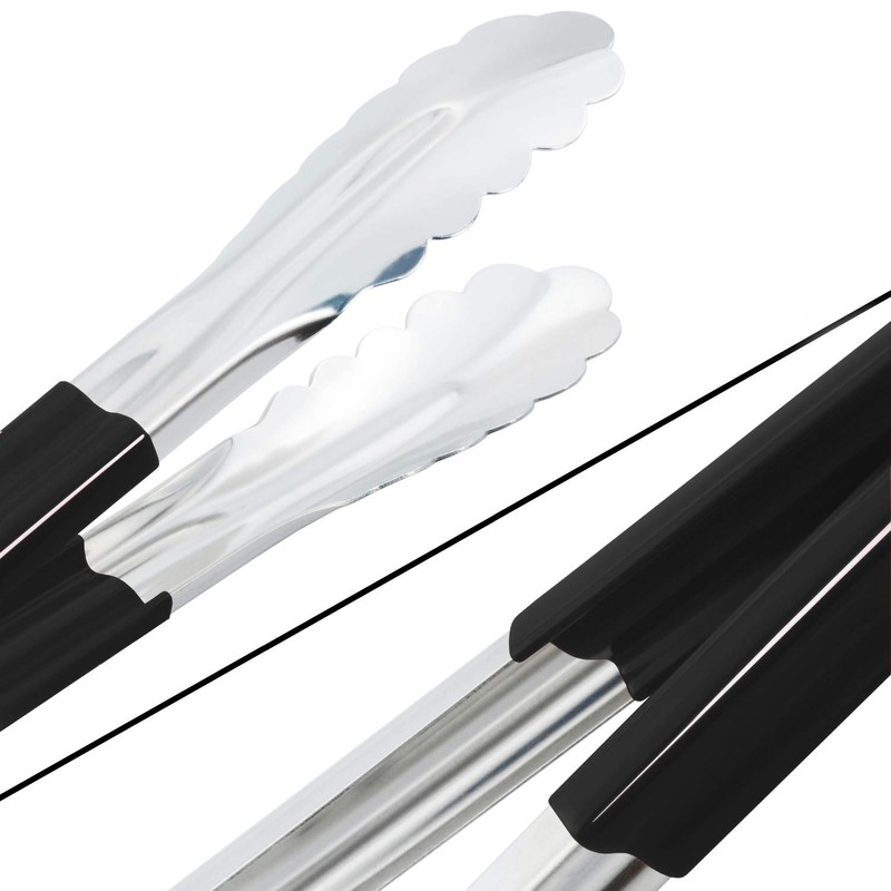 HINMAY 3 Pack Kitchen Tongs with Comfort-Grip Handle Heavy Duty