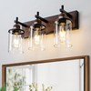 Lanhall 3-Light Farmhouse Bathroom Light Fixtures Vintage Vanity Lights Over