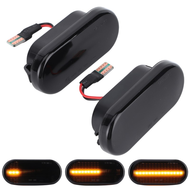 2Pcs LED Side Marker Lights Fender Turn Indicator Lamp Car