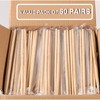 Sugormek 50 Pairs 9.25 inches x 7mm Individually Wrapped Reusable