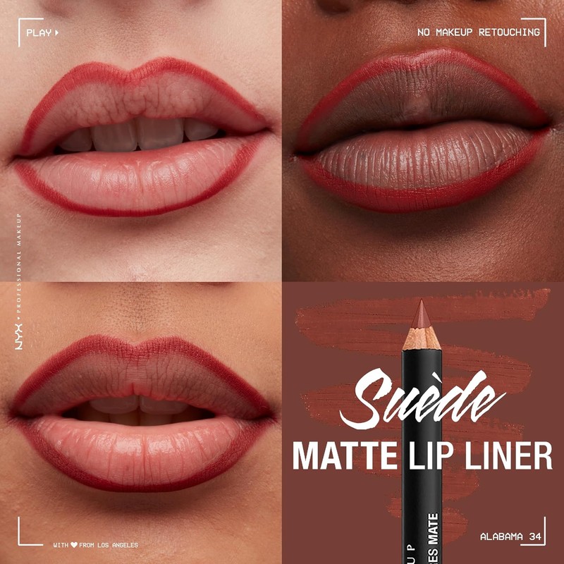 NYX Cosmetics Suede Matte Lip Liner -Shade Alabama
