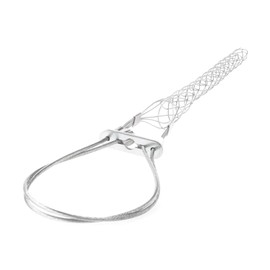 Woodhead 36580 Support Grip, Bus-Drop, Single Eye, Locking Bale, Universal Eye, Galvanized Steel, 1100lb Approximate Break Strength, 3.50" Mesh Length, 12.00" Bale Length, .22–.32" Cable Diameter