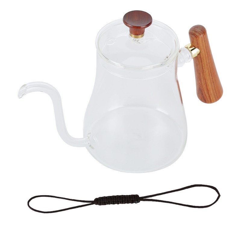 Coffee Kettle Pour Over High Borosilicate Glass Heat Resistant Round