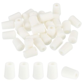 PATIKIL Sink Stand Feet, Pack of 30, 4 mm IDx10 mm OD Rubber Feet to Protect the Sink Stand Floor, White