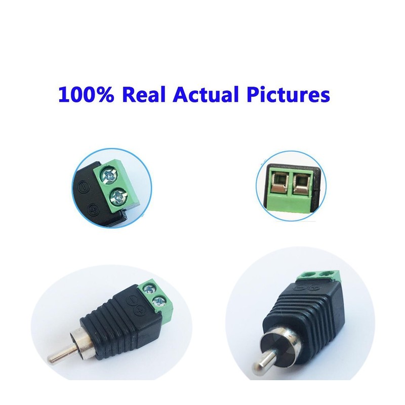 Bestga 10 PCS RCA Male Connector, Phono RCA Male Plug