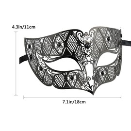 Couple's Venetian Masquerade Mask Set Luxury Style Princess Party Mask for Couples Women and Men Mardi Gras Masks